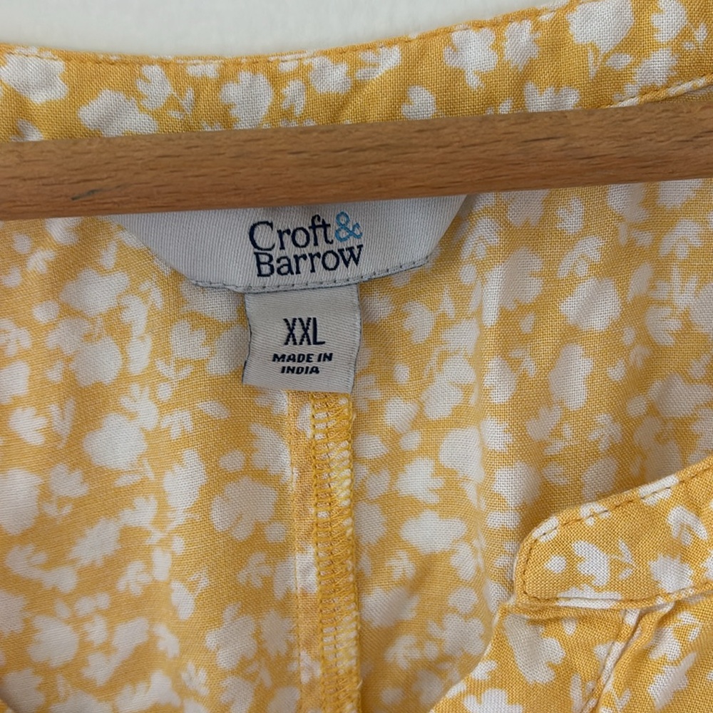 Croft & Barrow Yellow Floral Dress - Picture 2 of 4